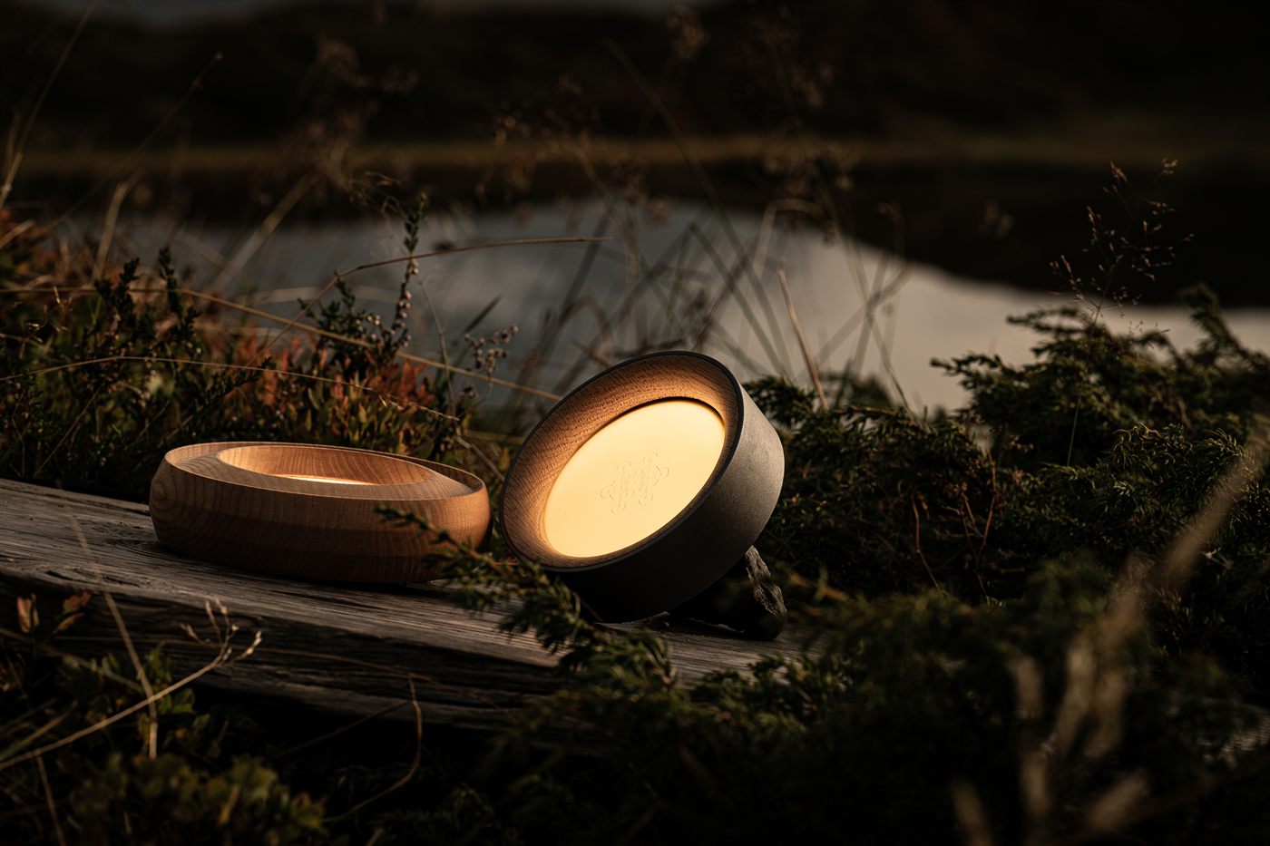 Pascuminersee in der Dämmerung als Naturkulisse für das Quantlight Produktshooting
